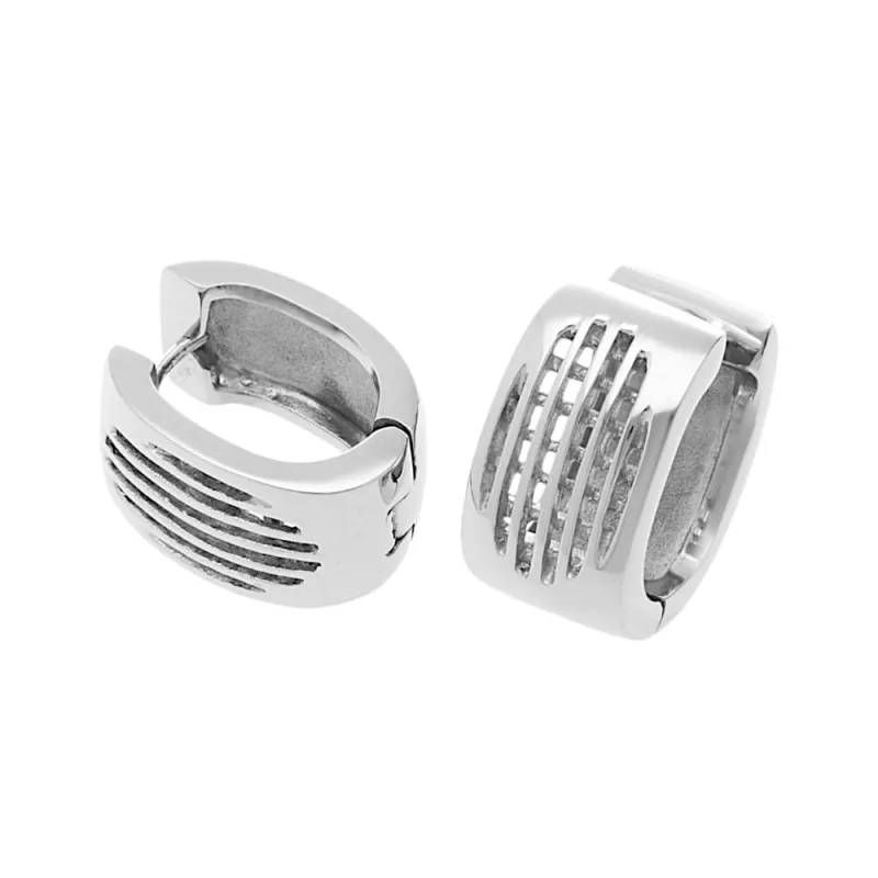 MPM Dámské ocelové nerezové náušnice 6330 - stříbrné barvy