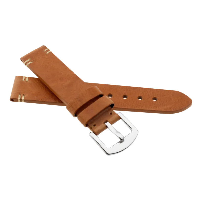 JVD Kožený unisex hnědý řemínek na hodinky R41803/20