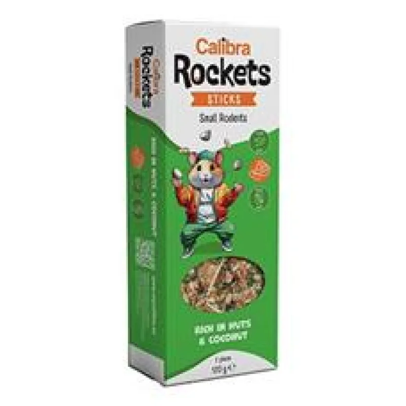 Calibra Rockets Sticks Small rodents Nuts&Coconut 120g