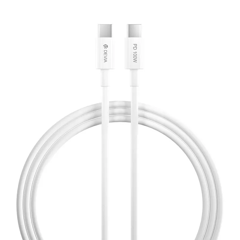 Devia kábel USB-C to USB-C PD 100W Smart Series Cable 1.5m - White…