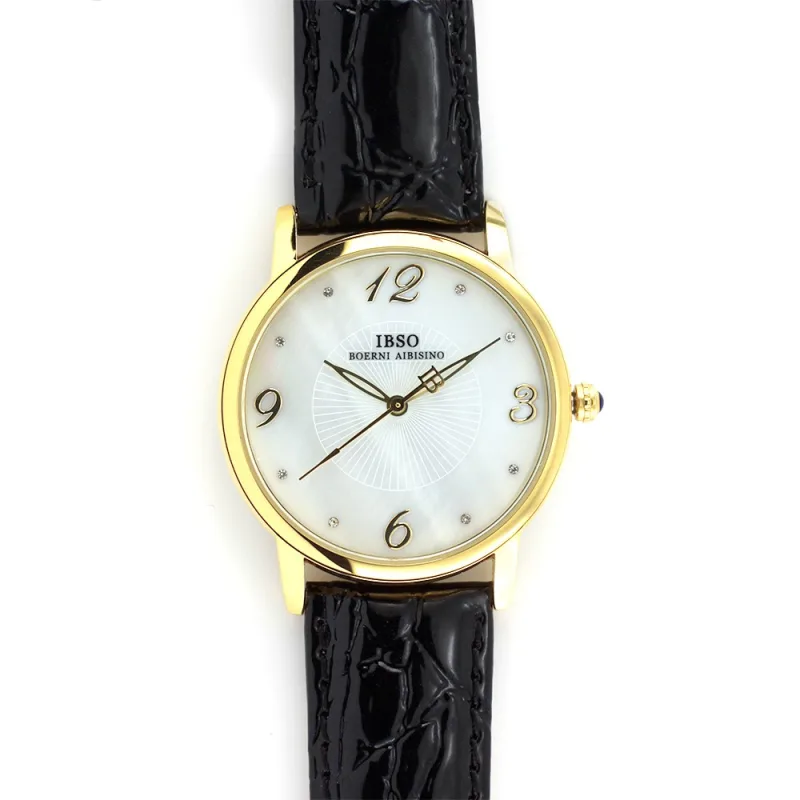 MPM Dámské společenské hodinky s jemný zdobením perleťového ciferníkuW02X.10871.E