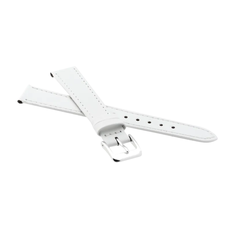 JVD Unisex bílý kožený řemínek na hodinky R18204/10
