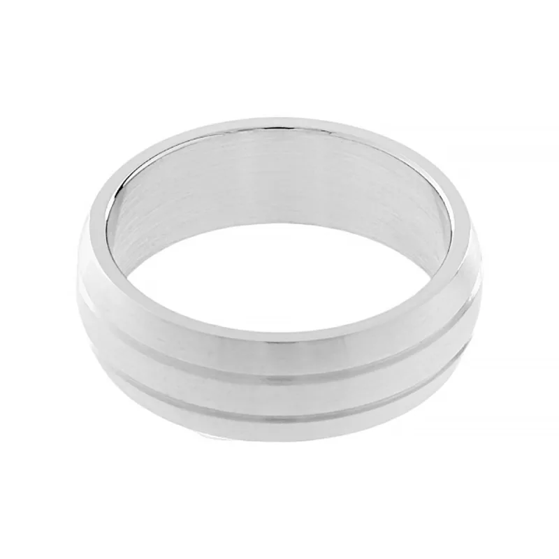 Nerezový snubní prsten 5716 (velikost 49) - stříbrné barvy