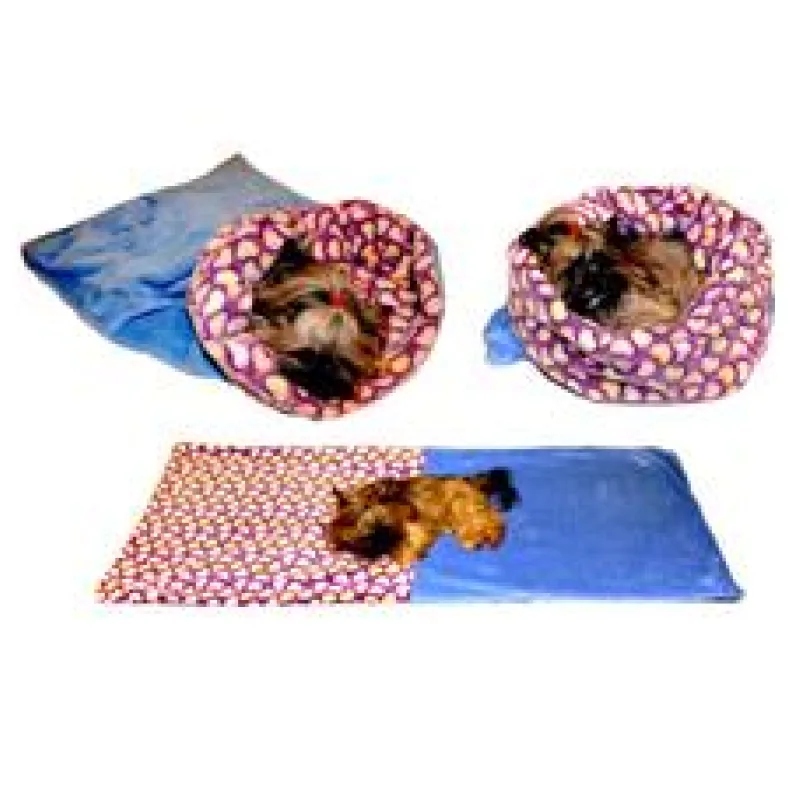 Marysa pelíšek 3v1 pro psy, srdíčka/modrý, velikost XL