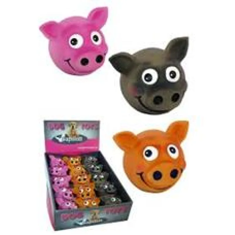 HRAČKA LATEX PRASEČÍ HLAVA 8 cm 1 ks