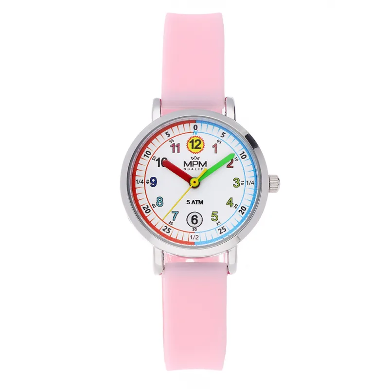 MPM Dívčí model dětských růžových MPM hodinek na silikonovém pásku W05M.11333.B