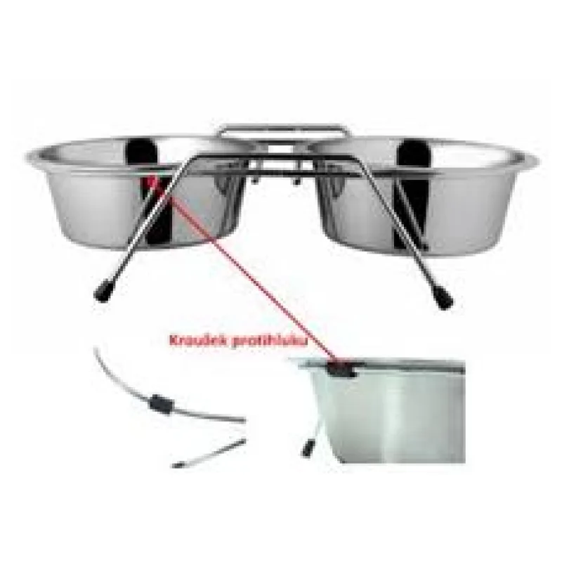 Dvojmiska nerez se stojánkem 2 x 0,25 l
