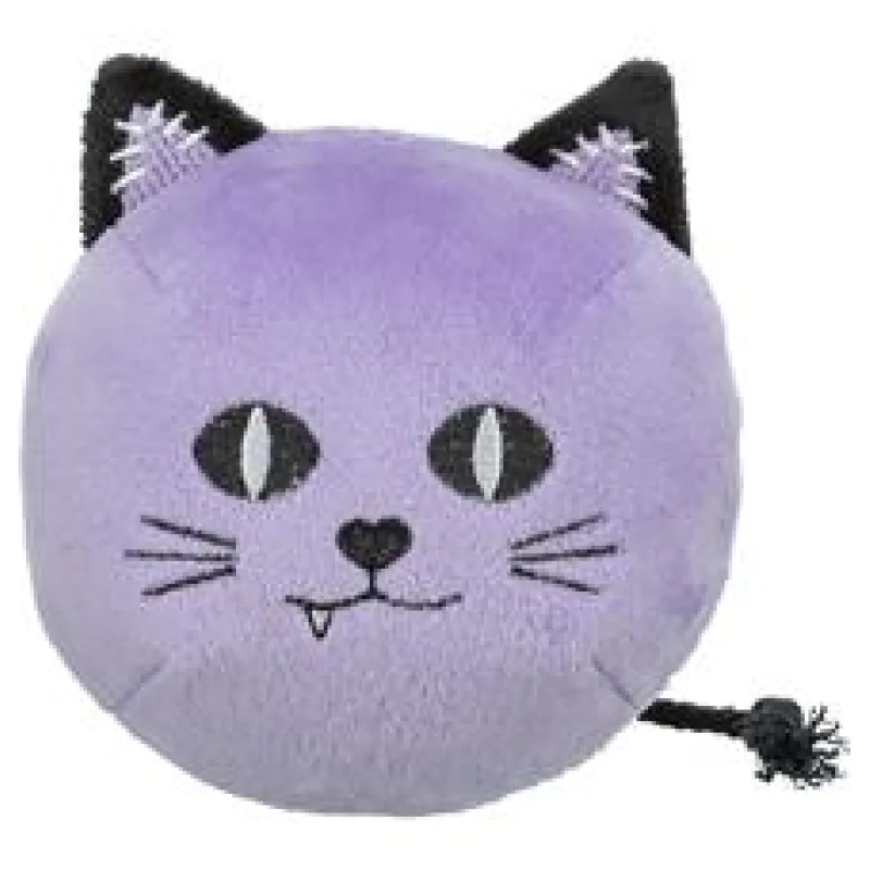 Kočka HALLOWEEN, plyšová hračka se zvukem, fialová - LIMITOVANÁ NABÍDKA 1 ks/10 cm