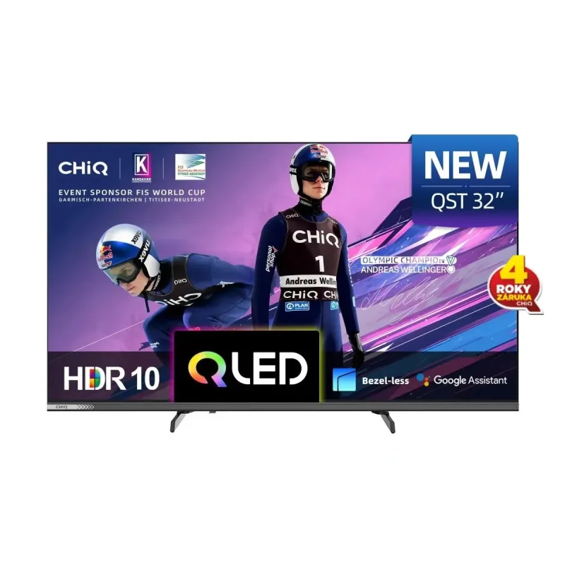 CHiQ L32QST TV 32", QLED, Full HD, Google TV, Frameless, Dolby Audio…
