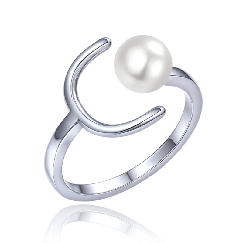 MINET Stříbrný prsten s přírodní perlou vel. 62 JMAS7060SR62