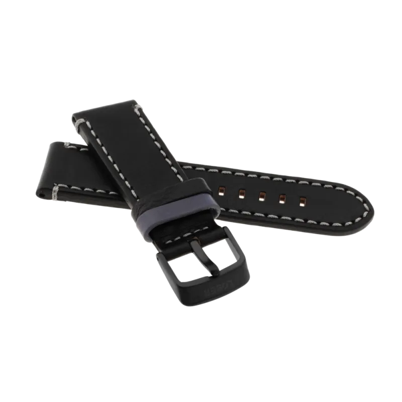 JVD Pánský kožený černý řemínek LOSER Legacy Black Code RLOS-L04