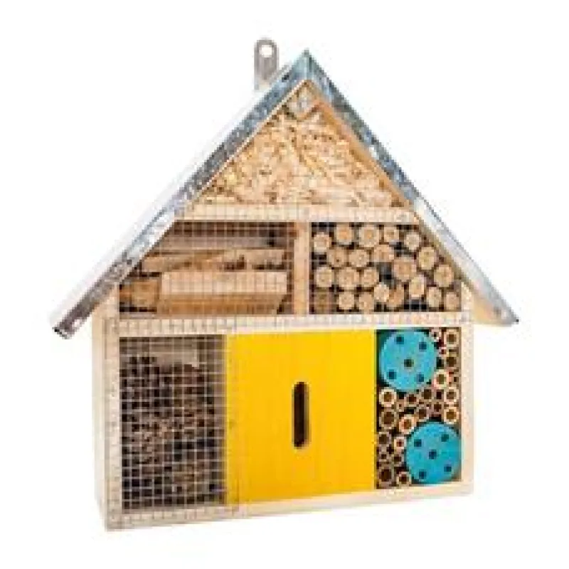 PetBuddy barevná vilka, hotel pro hmyz, 30 x 9 x 27.5 cm, borové dřevo 1 ks