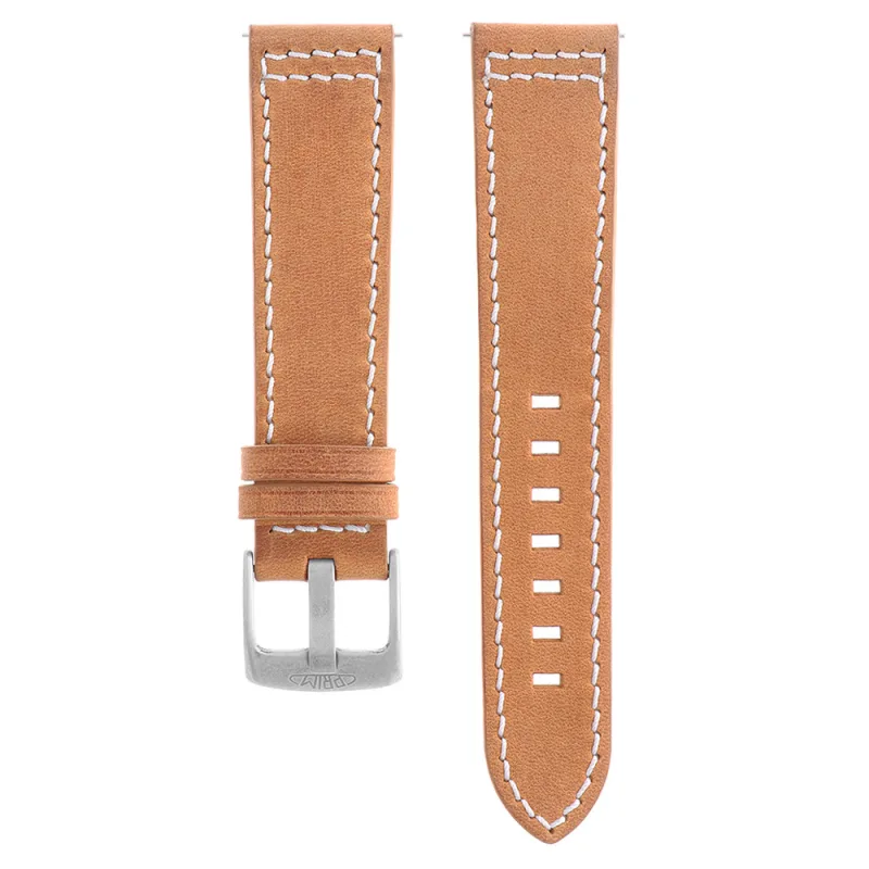 MPM Unisex řemínek na hodinky z pravé kůže oranžový RB.13200 (22 mm) - B