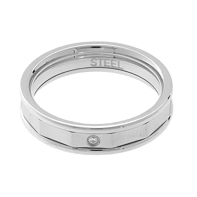 Nerezový snubní prsten Sagittarius (velikost 51) - stříbrné barvy