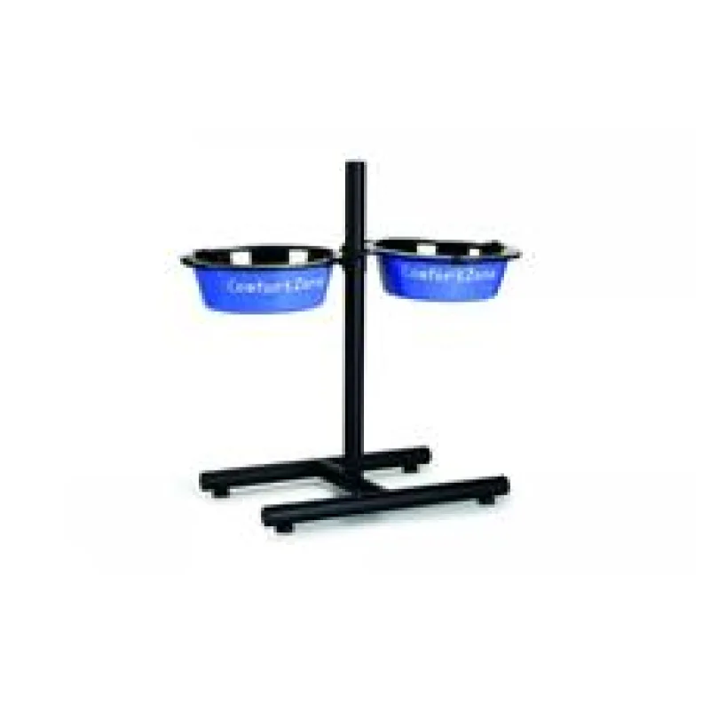 Beeztees Stojan na misky černý včetně misek 2x2530ml