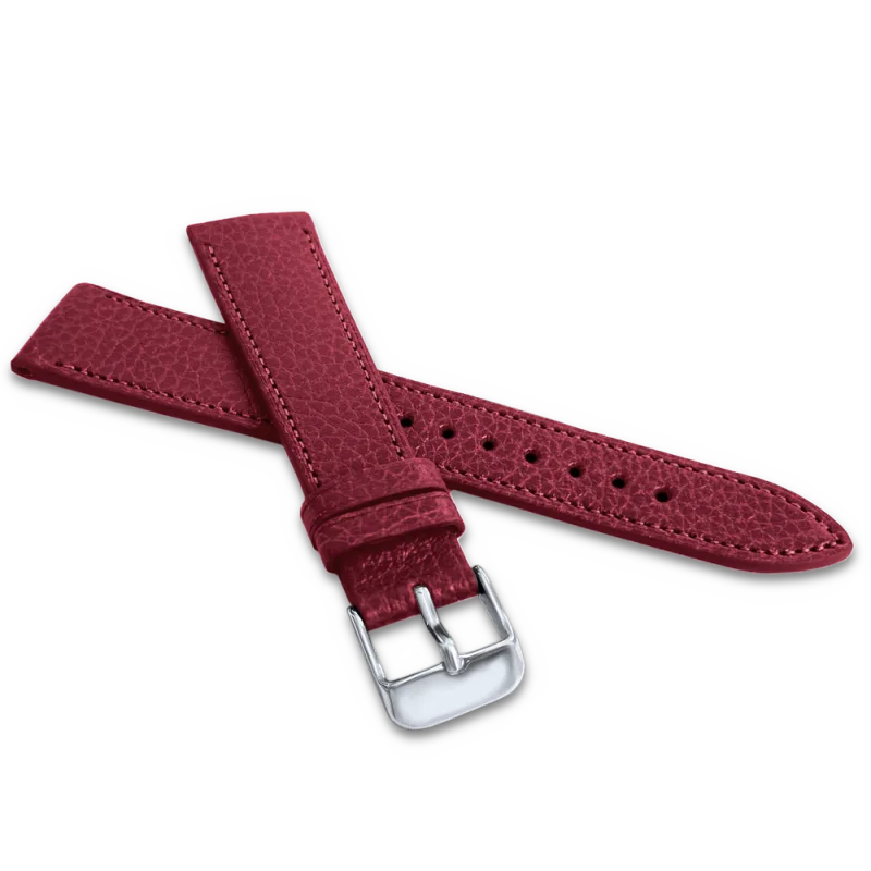 LAVVU Vínový prošitý řemínek MEDITERRA z luxusní kůže Top Grain - 22 LSADV22