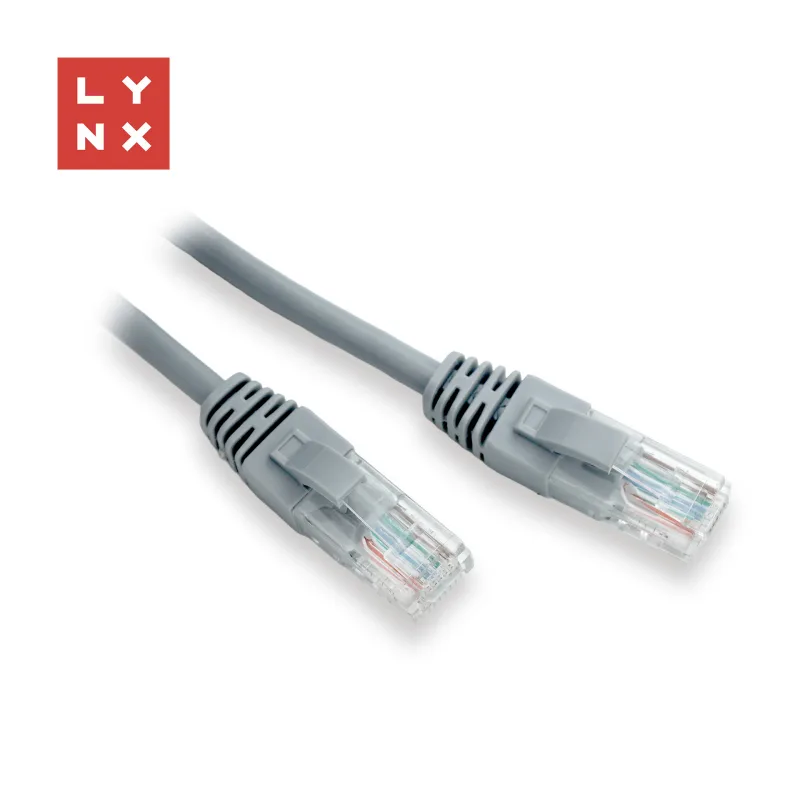 LYNX UTP patch kabel Cat5e, PVC, CCA, 0, 1m, šedý…