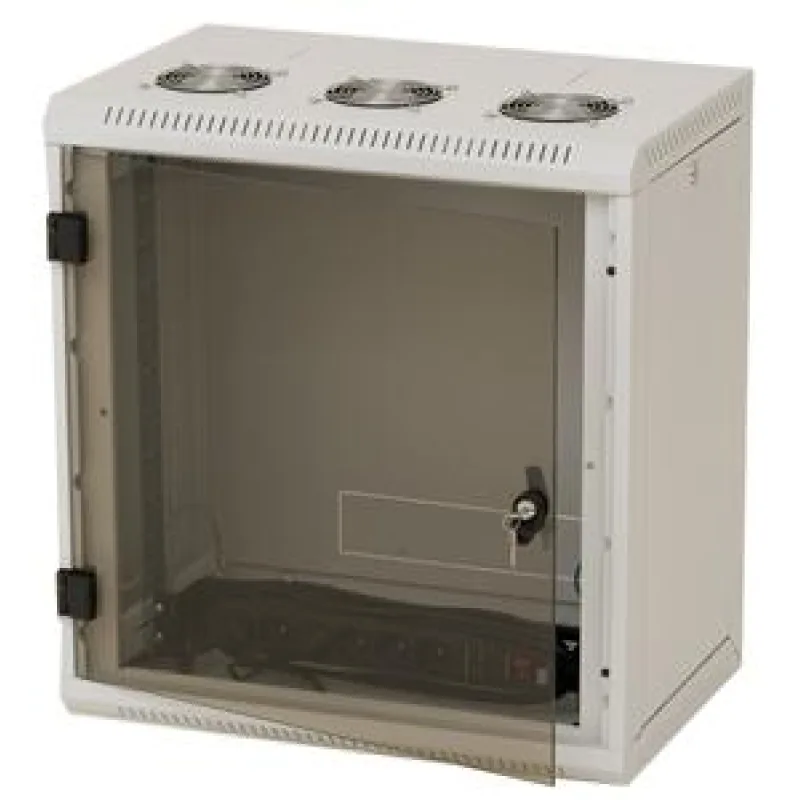 Nástenný rack RUA 15U/ 600mm, plechové dvere, odním.bočnice RUA-15-CS6…