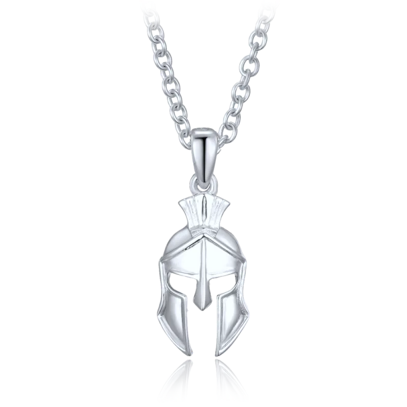 LAVVU Pánský stříbrný náhrdelník spartan helma