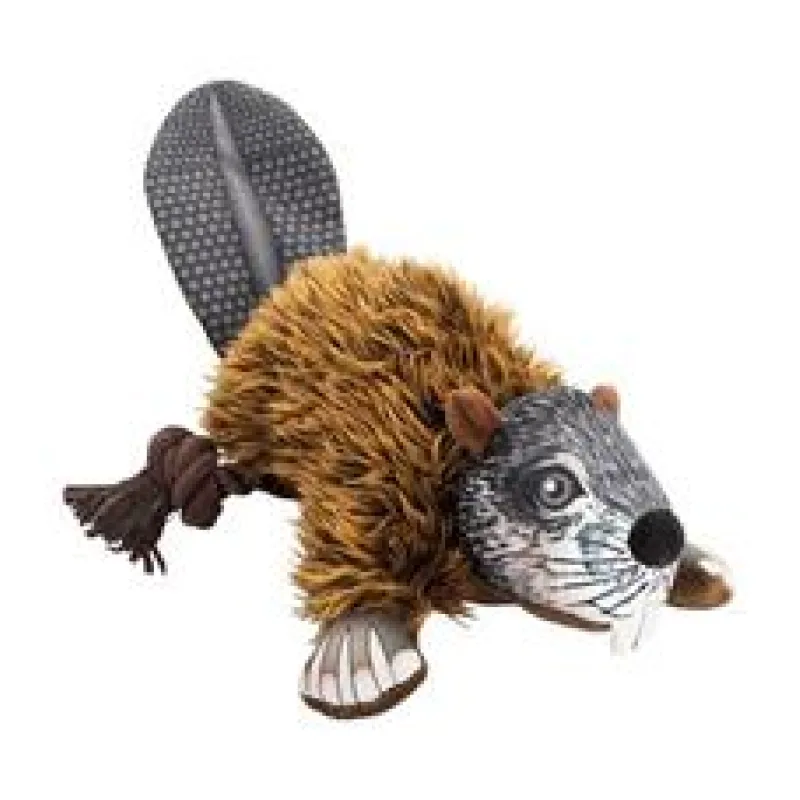 Bobr na laně 39 cm, plyšová hračka pro psy, HIPHOP DOG 1 ks