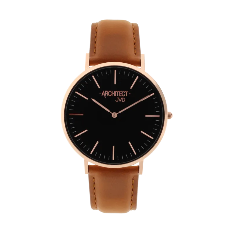 JVD Pánské rose gold luxusní náramkové hodinky Architect JVD AC-066