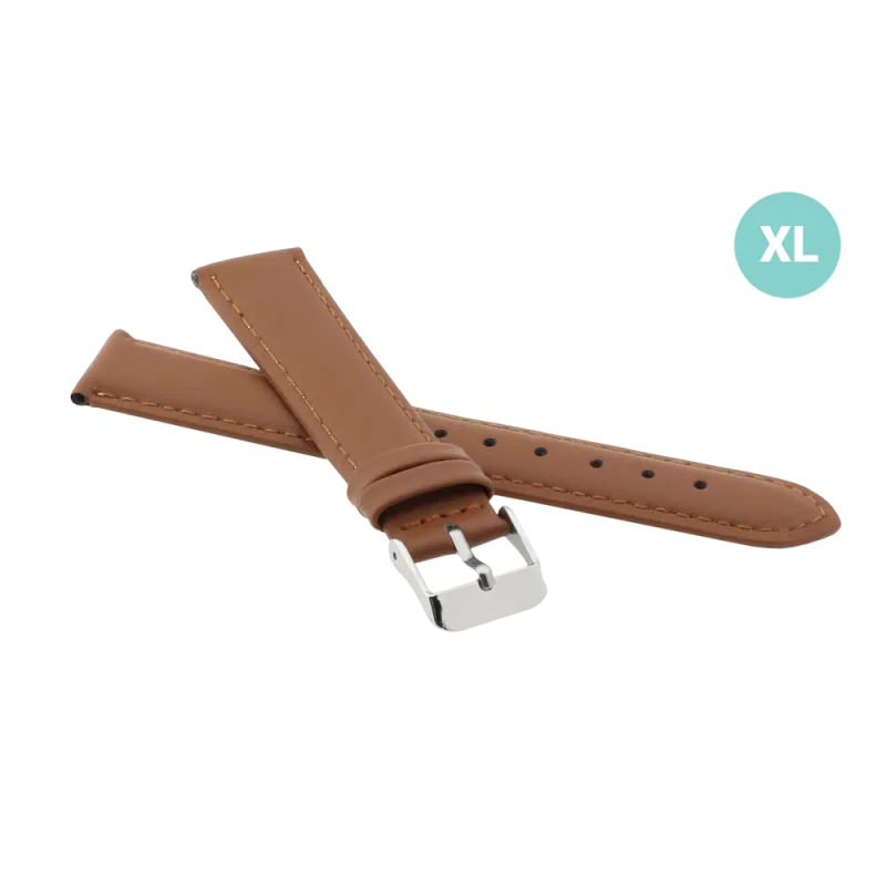 JVD Unisex hnědý kožený řemínek na hodinky R17403/20XL