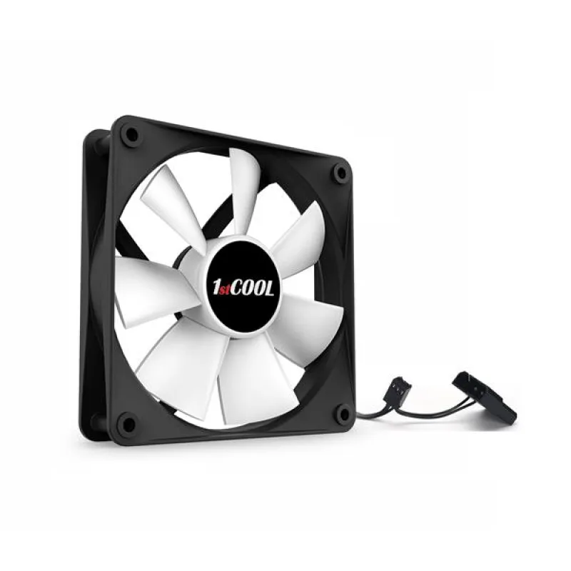 1stCOOL SILENT FAN 120x120mm ventilátor 3pin/Molex F12-BLACK-WHITE