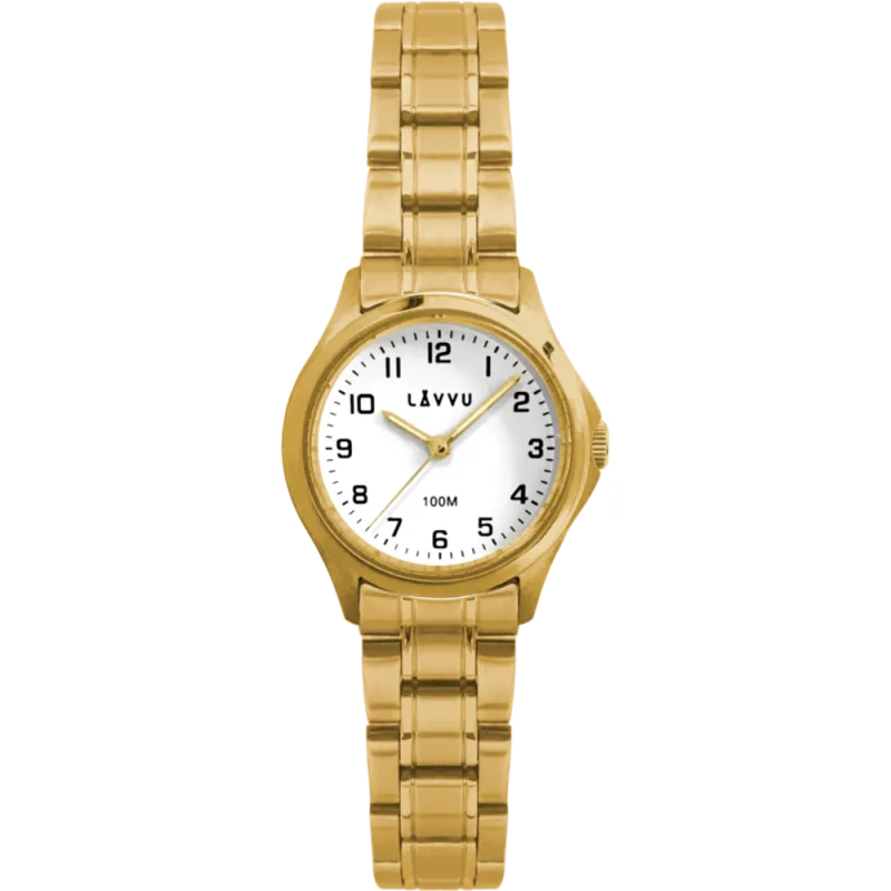 LAVVU Dámské hodinky ARENDAL Original Gold s vodotěsností 100M LWL5023