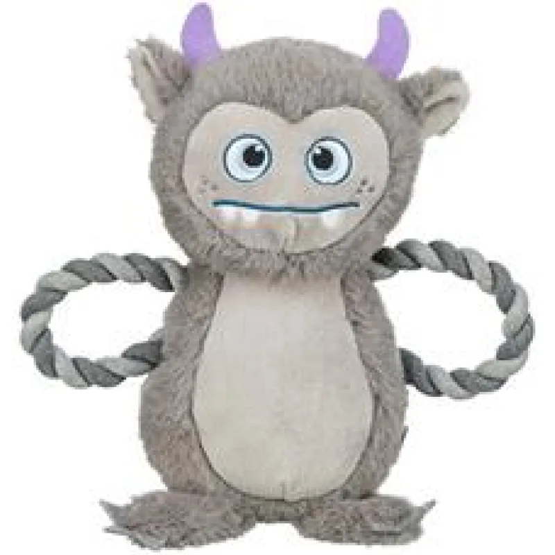 Be Eco Monster - příšerka, hračka/přetahovadlo pro psy, 33 cm, polyester/bavlna, šedá 1 ks