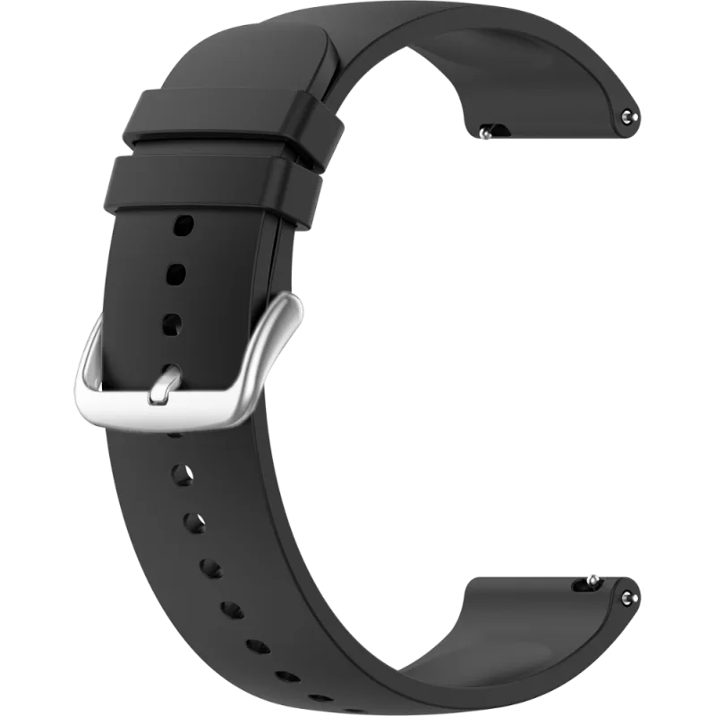 LAVVU Černý silikonový řemínek na hodinky - 18 LS00B18