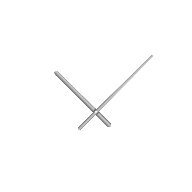 Stříbrné oblé hliníkové ručičky na hodiny 158 mm | 113 mm