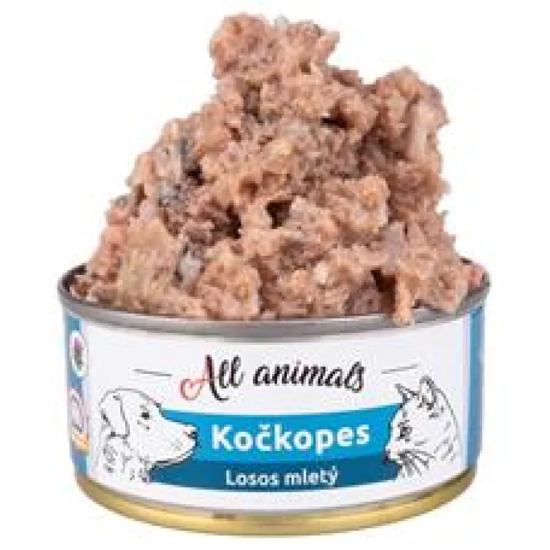 ALL ANIMALS Kočkopes konz. Losos mletý 200g