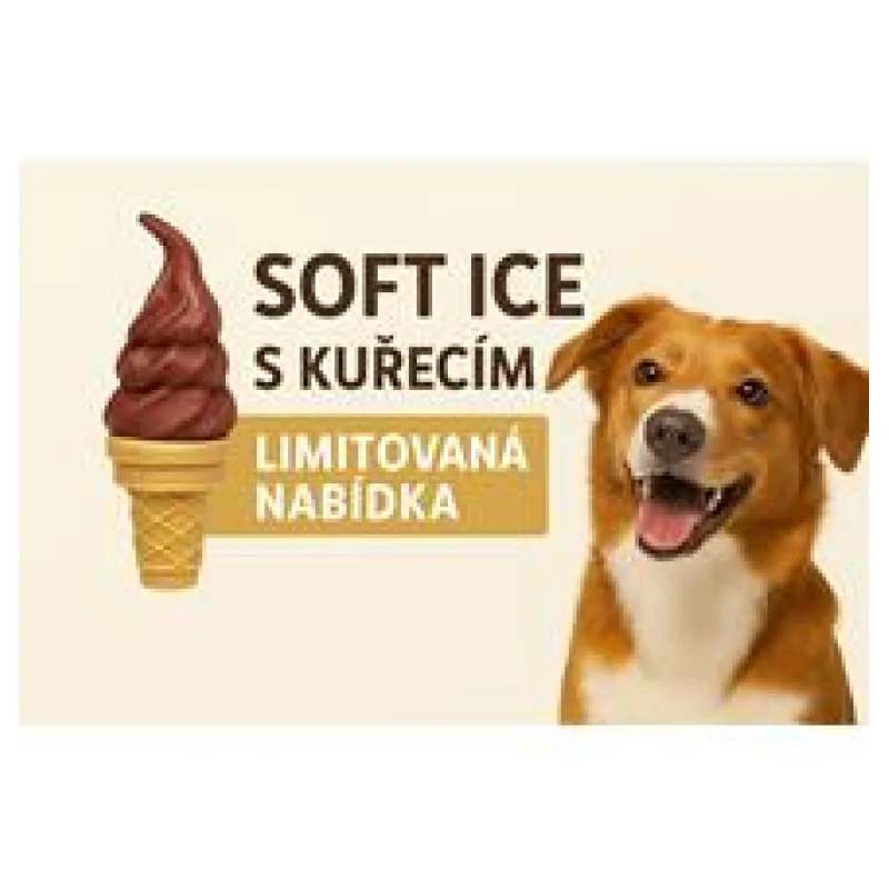 Soft Ice, zmrzlina pro psy s kuřecím 50 g, krémová