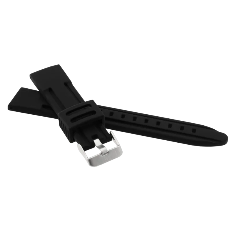 JVD Pánský černý silikonový řemínek na hodinky RP 123/22