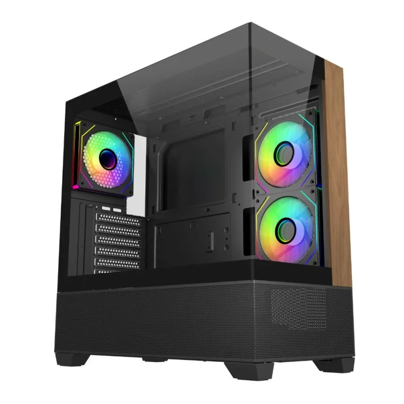 BAZAR - Cooler Master case Elite 690 Wood, ATX, Průhledná bočnice, 3x…