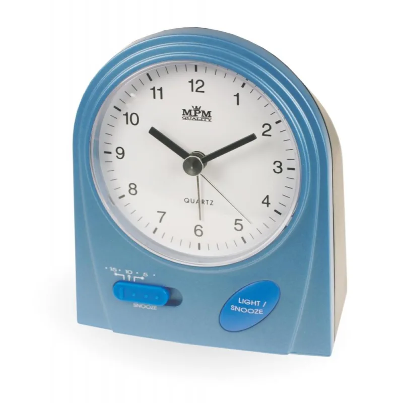 MPM Modrý analogový budík MPM C01.2563