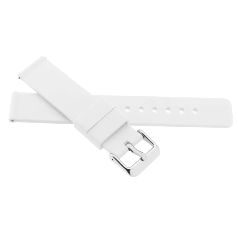 JVD Unisex bílý gumový řemínek na hodinky R42504/18