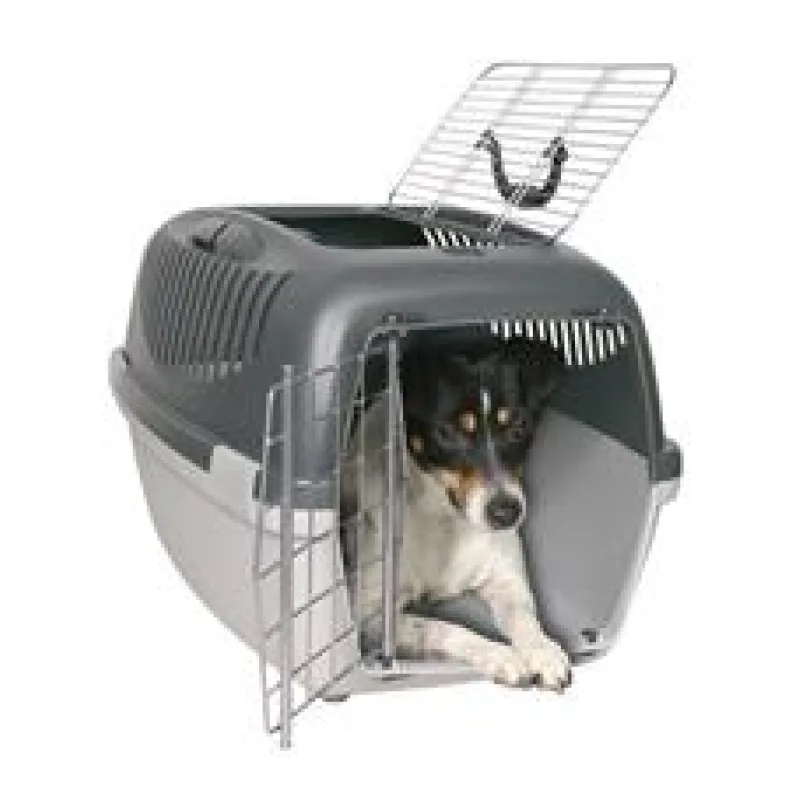 Transport.box CAPRI III otvír.střecha 40x38x61cm (max. 12kg) tmavošedá/šedá 1 ks