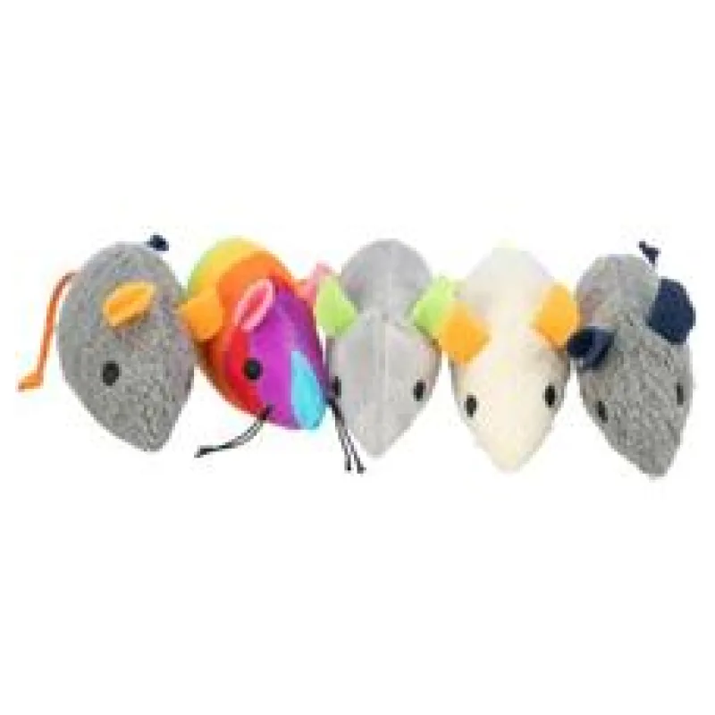 Myška plyšová s catnipem, 7 cm, různé barvy 1 ks