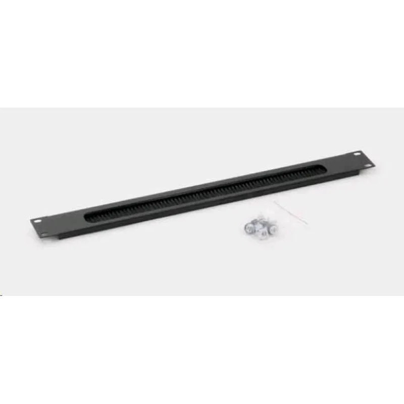 TRITON Priechodný panel 1U - štetec RAL 9005 čierny RAB-ZP-X03-A2