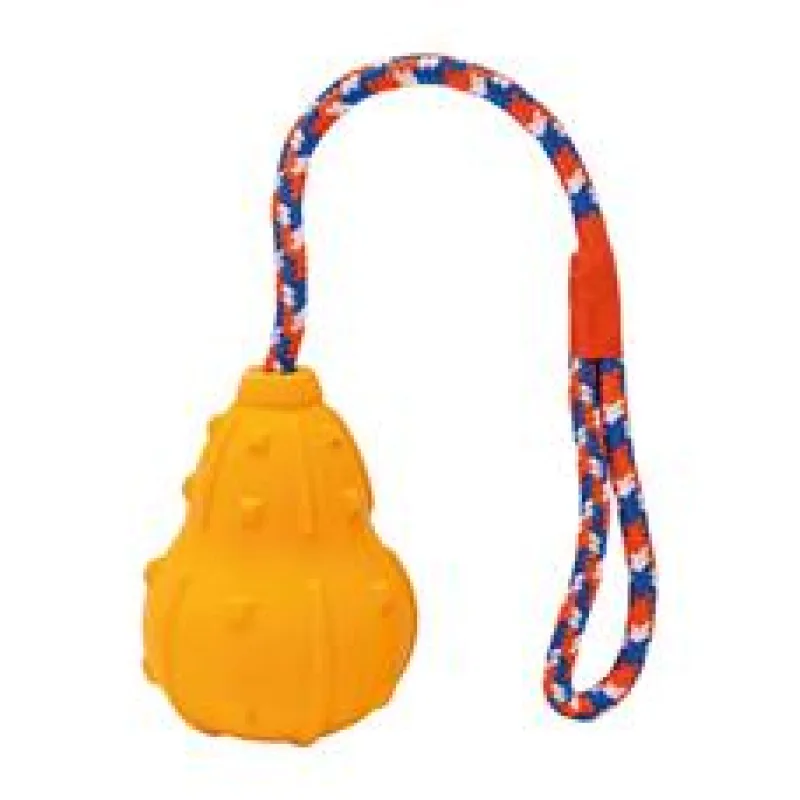 Vrhací "HOKAIDO" z přírodní tvrdé gumy 10 / 43 cm na laně, HipHop Dog 1 ks