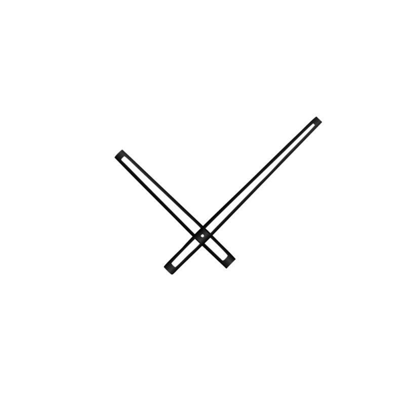 Černé vyseknuté hliníkové ručičky na hodiny 168 mm | 118 mm