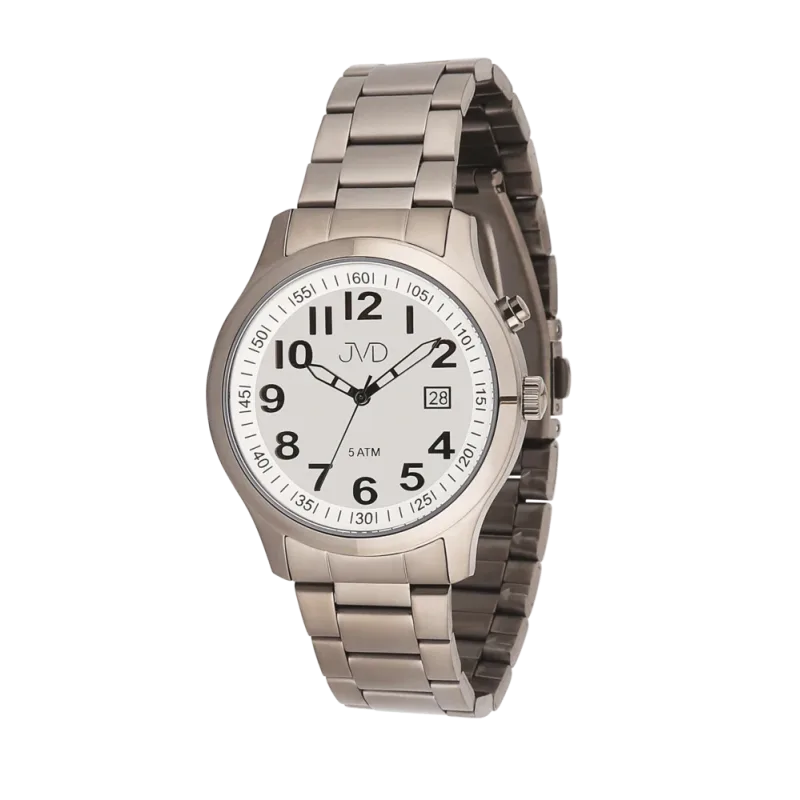 JVD Pánské černé ocelové voděodolné náramkové hodinky JVD J1132.4
