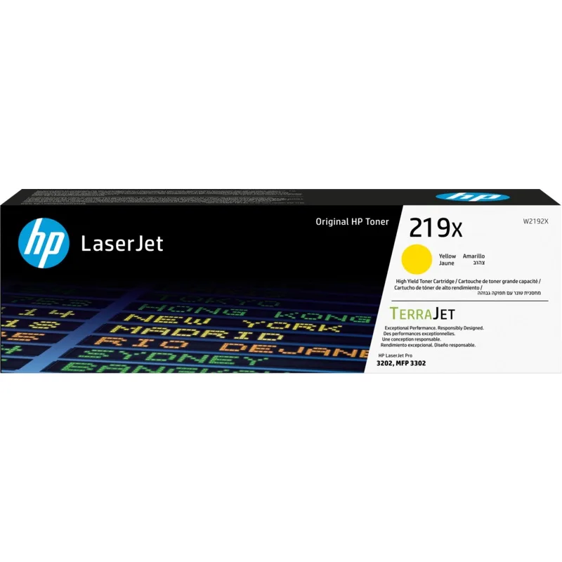 HP 219X, Žltá originálna tonerová kazeta, W2192X W2192X