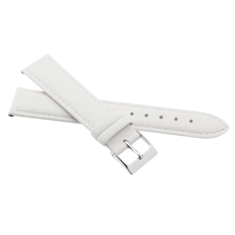 JVD Kožený unisex bílý řemínek na hodinky R41404/12