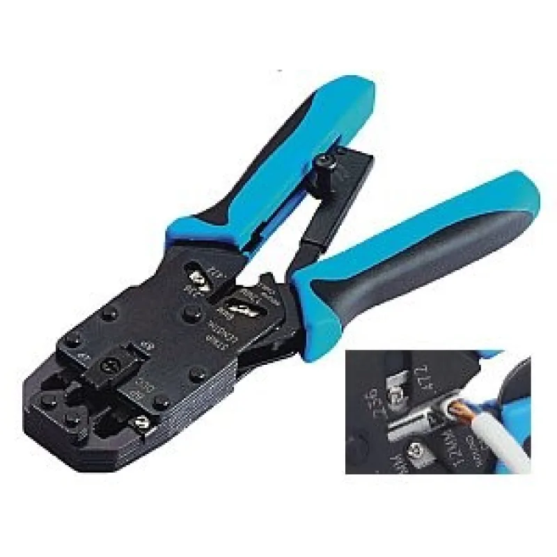 Kleště krimpovací PROFI s ráčnou pro konektory RJ10, RJ11, RJ12, RJ45,…