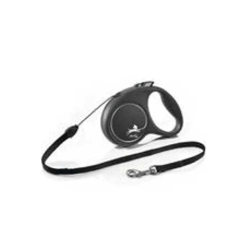 Vodítko FLEXI Black Design S lanko 5m/12kg růžová NEW