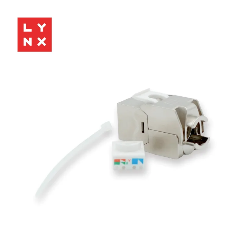 LYNX keystone, STP Cat6a, samozařezávací, stříbrný LX-KST-TL-CAT6A-STP