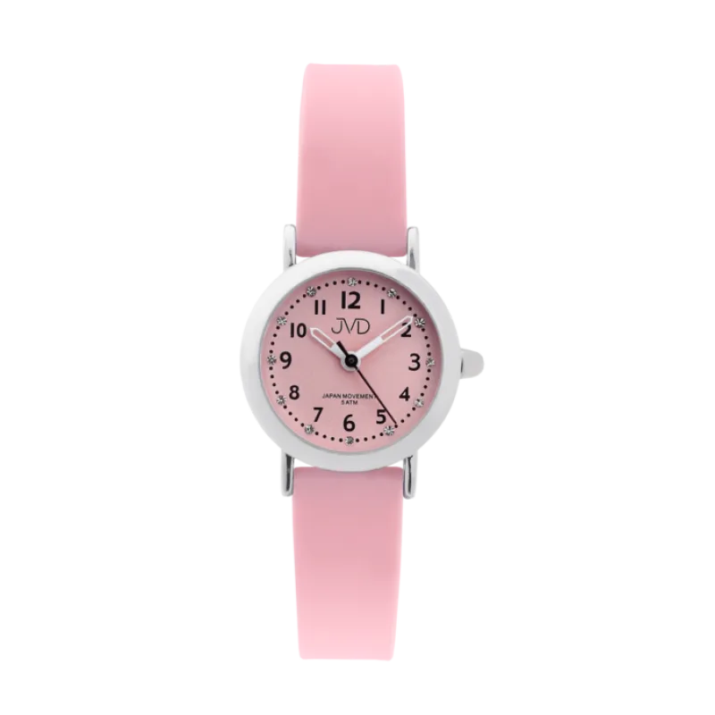JVD Dívčí dětské náramkové hodinky JVD J7189.2 se zirkony na číselníku