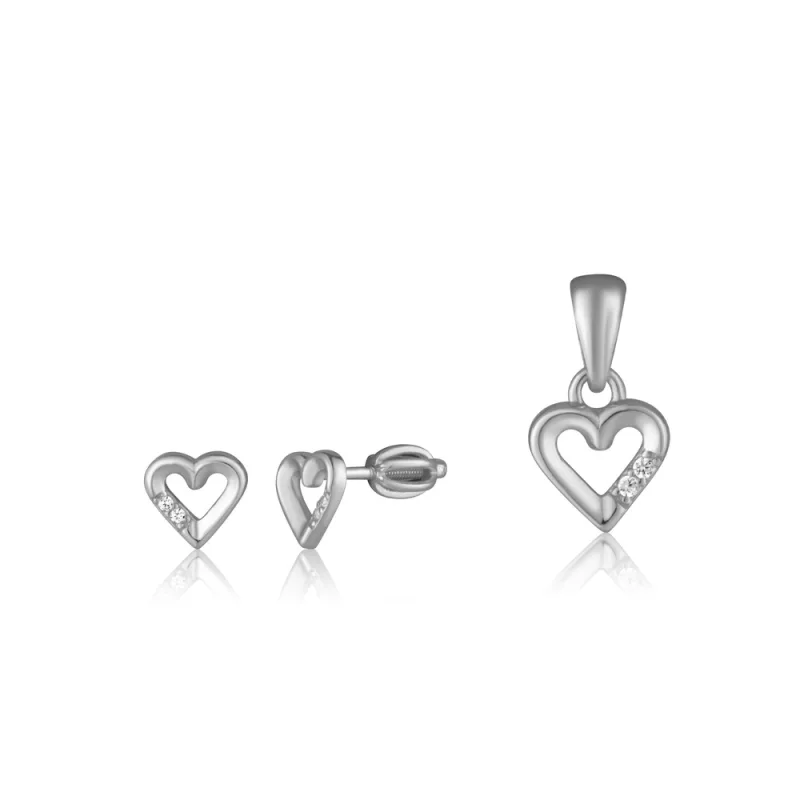 JVD Dámská stříbrná souprava se zirkony set SVLS0150SH2BI00